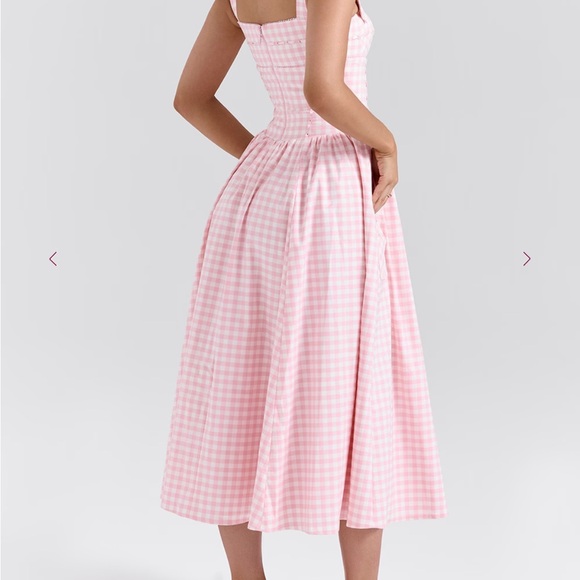 Vivien Strawberry Shortcake Gingham Midi Dress NWOT - Picture 2 of 4